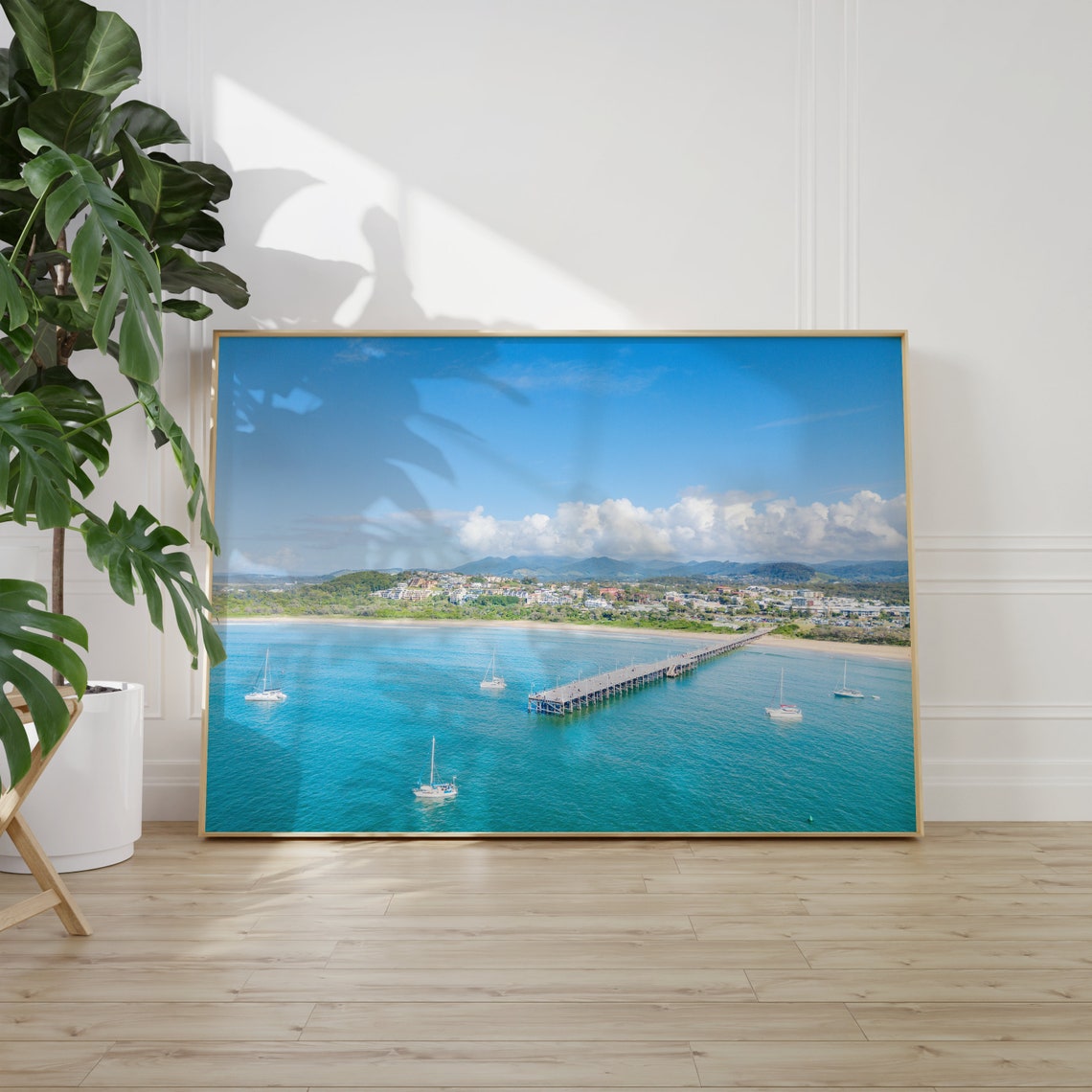 Coffs Harbour Australia Jetty Aerial Turquoise Sea Landscape Poster - Image 2