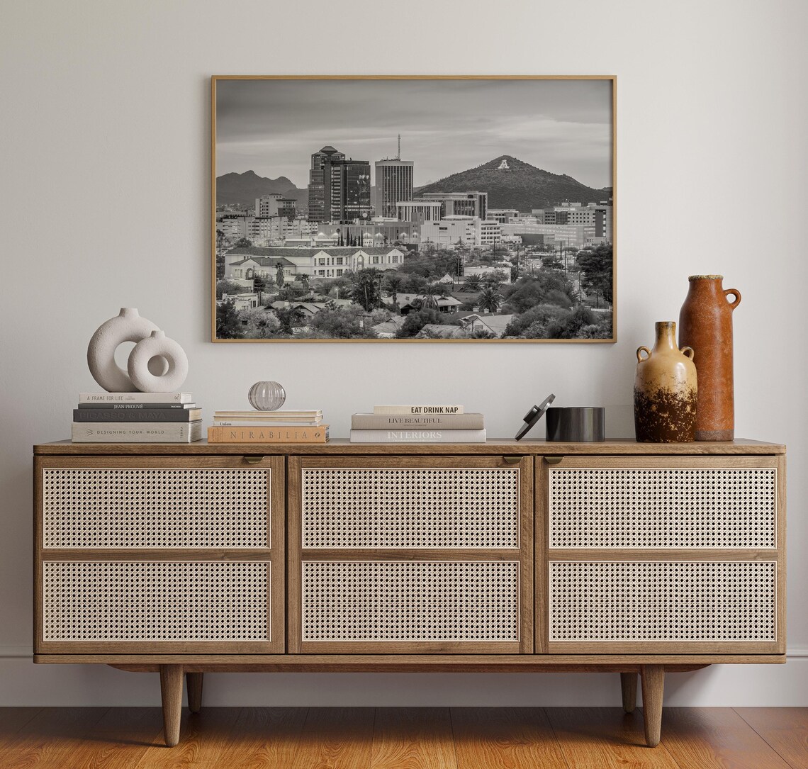 Tucson Black And White Travel Poster, Wall Art - Image 4