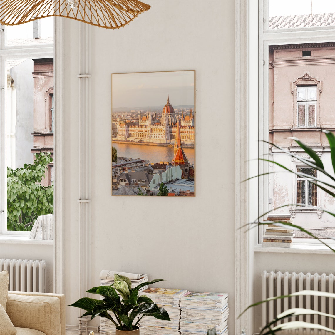 Budapest Hungarian Parliament on the Danube at Sunset Poster - Image 3
