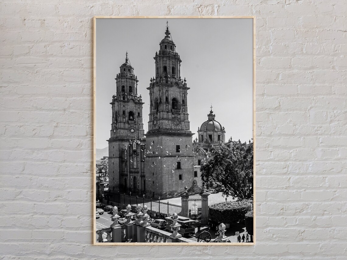 Black And White Morelia Print Wall Art Poster Photo Decor Mexico