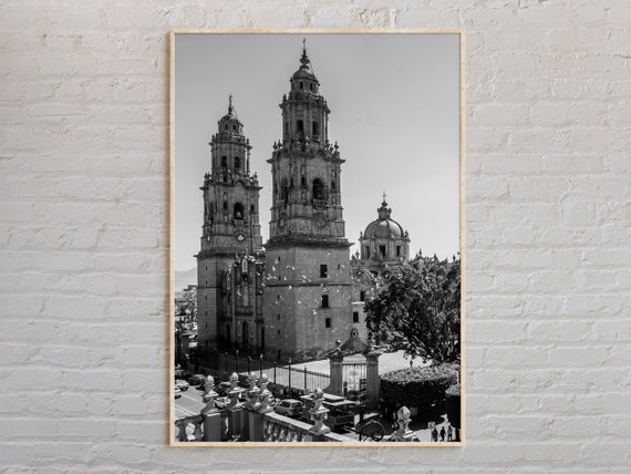 Black And White Morelia Print Wall Art Poster Photo Decor Mexico