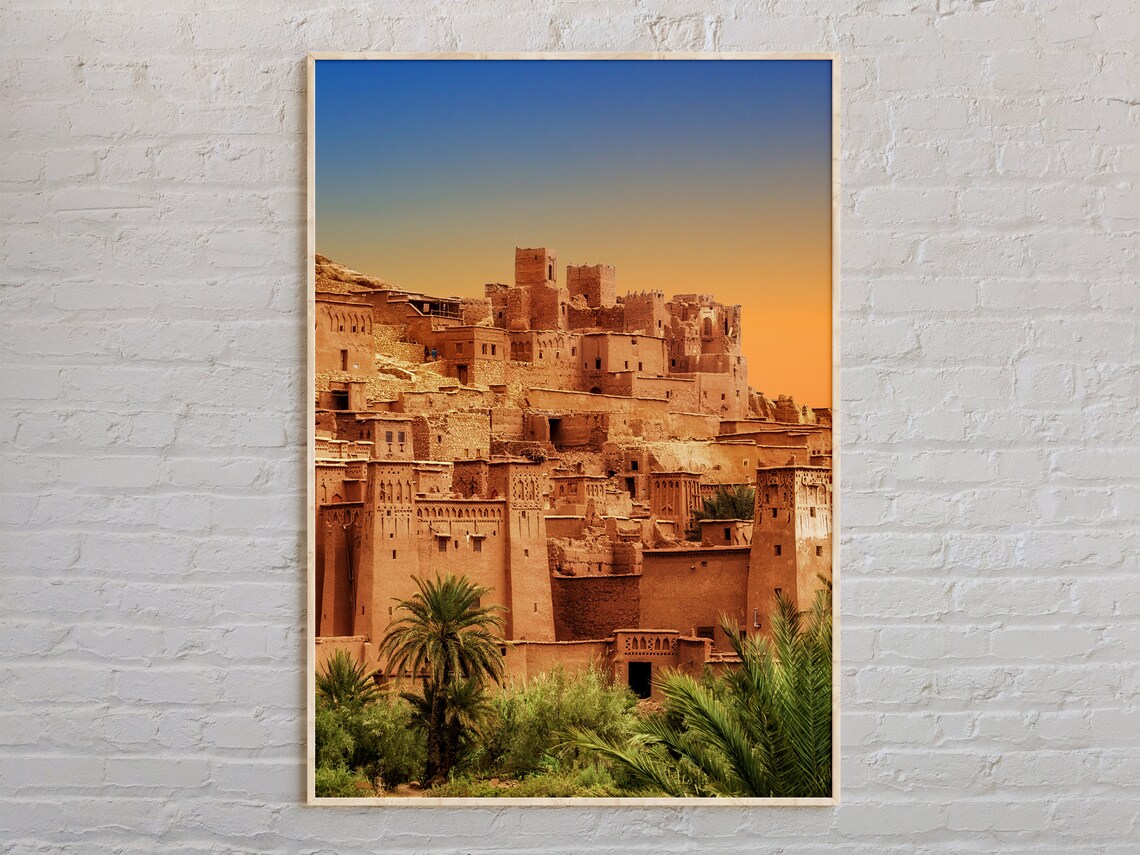 Morocco Travel Poster, African Wall Art Print