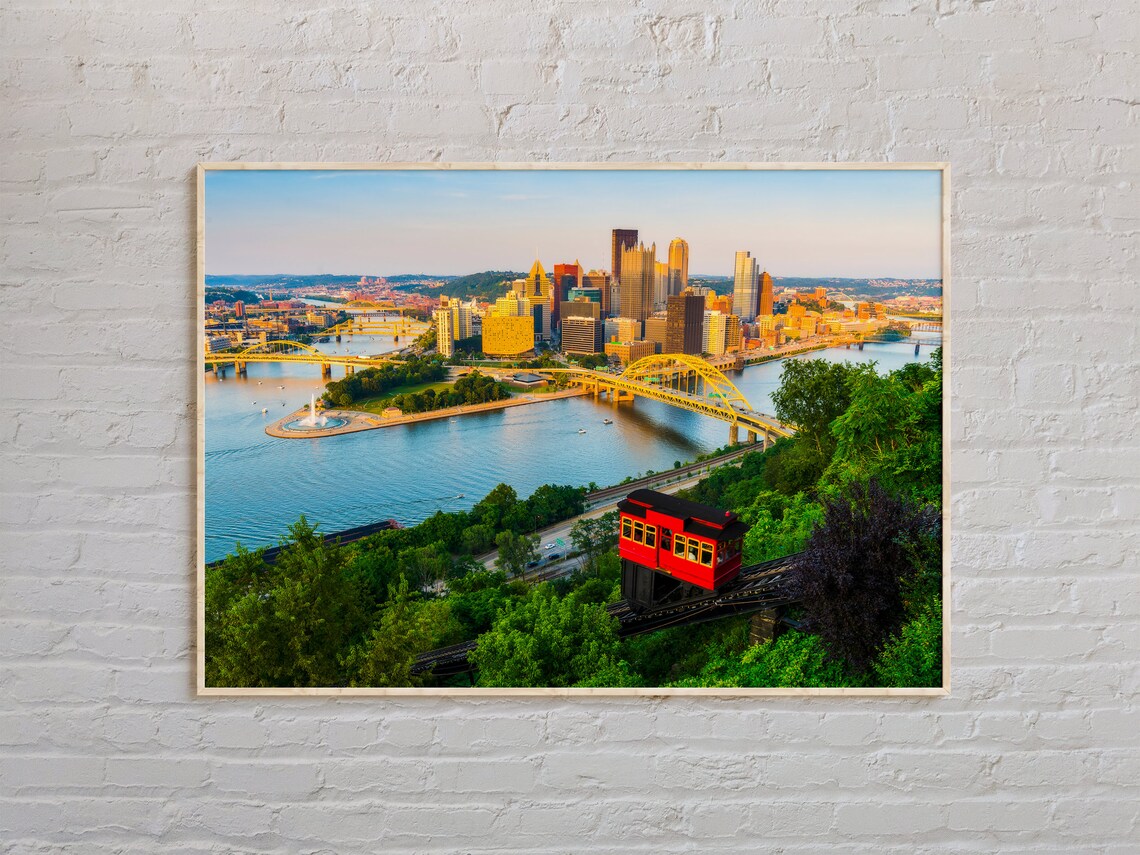 Pittsburgh Travel Poster, Pennsylvania USA Art Print