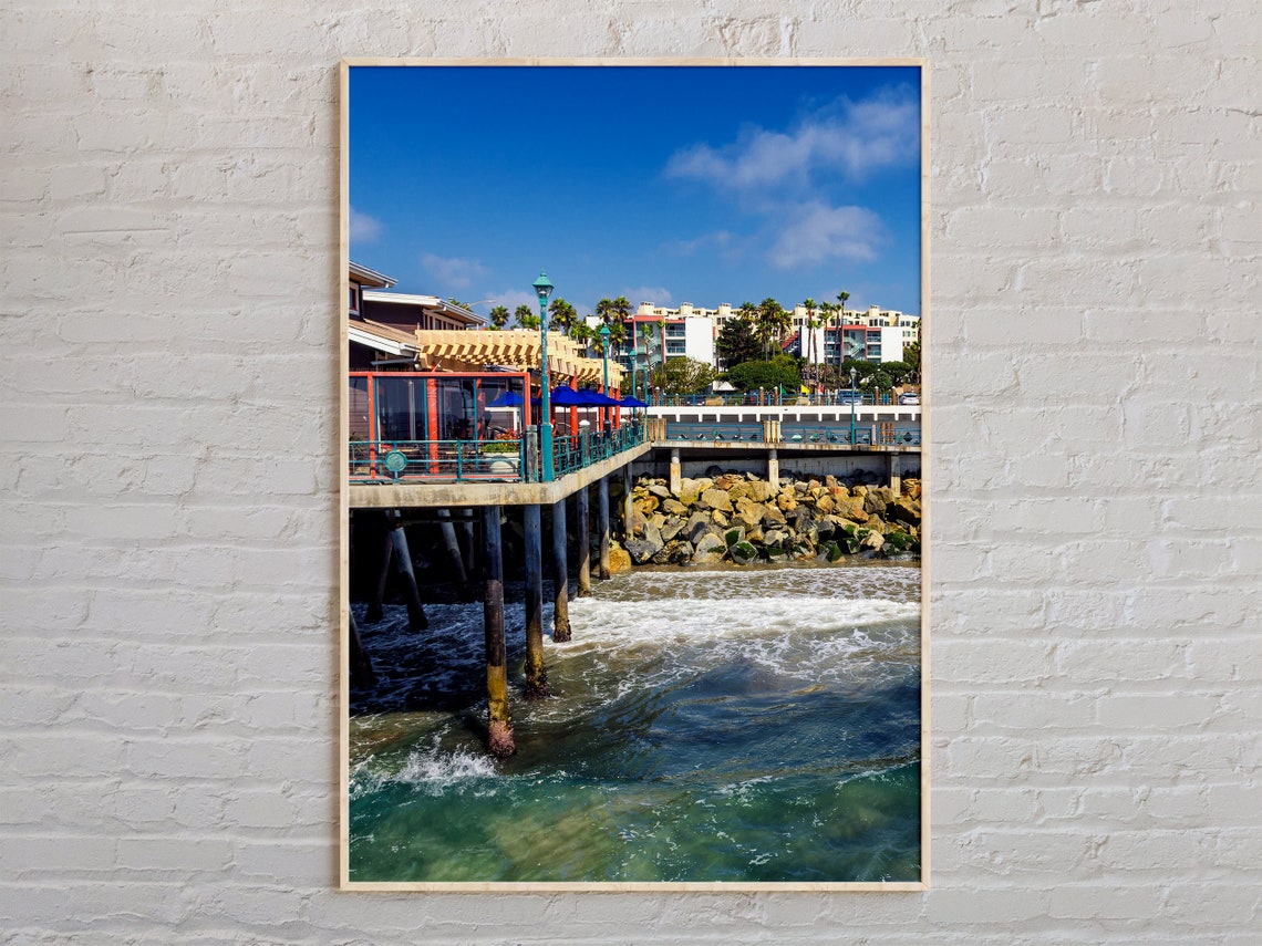 Redondo Beach Pier Ocean Waves California Real Photo Wall Art