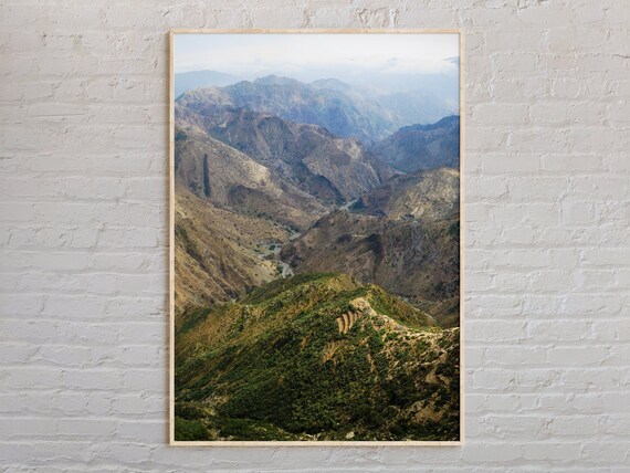 Dramatic Rugged Mountain Valley Landscape Scenic Photography Art Poster