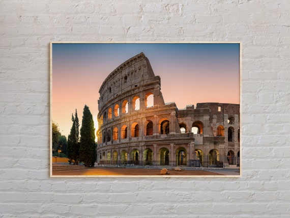 Rome Travel Poster, Roma Italy Wall Art