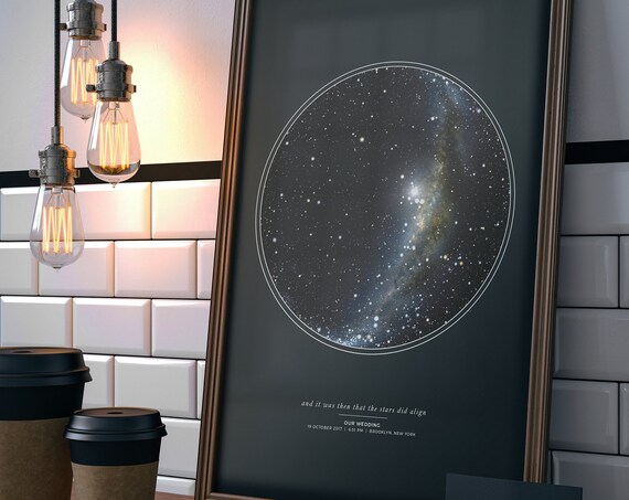 Personalized Star Map Gift, Night Sky Poster