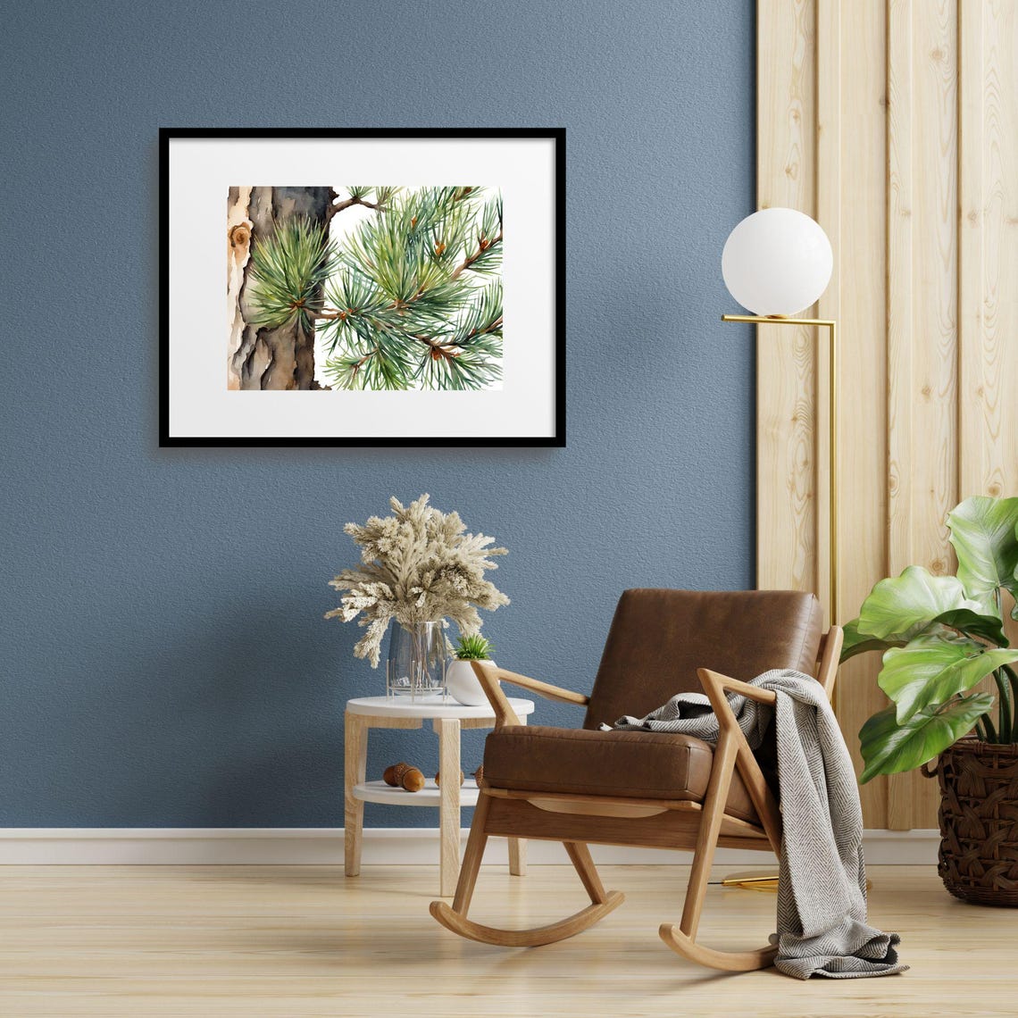 Pine Tree Watercolor Art Artwork Wall Art Print Nature Art Tree Watercolor Print - Image 2