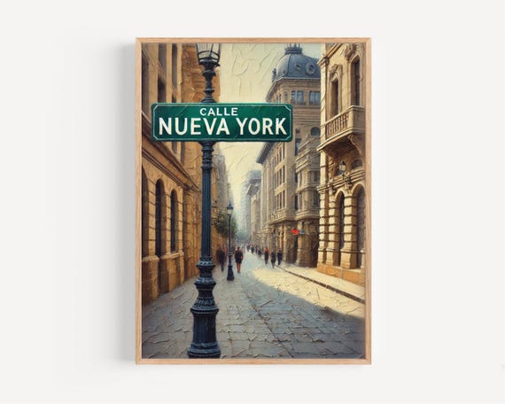 Calle Nueva York Santiago Chile Art Print Architectural Travel Souvenir