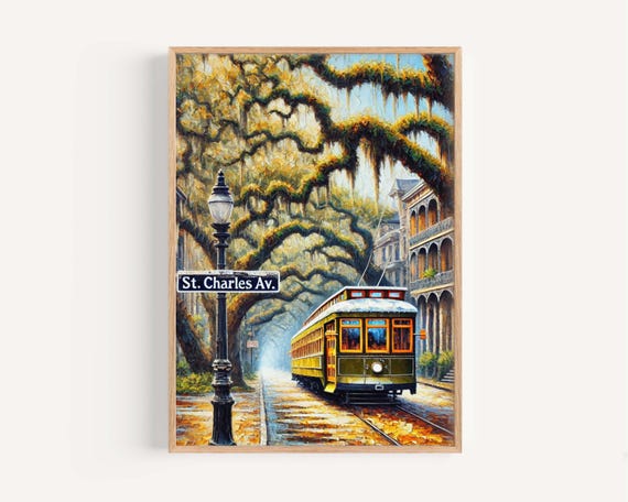 St Charles Ave New Orleans Print Museumgrade Travel Poster