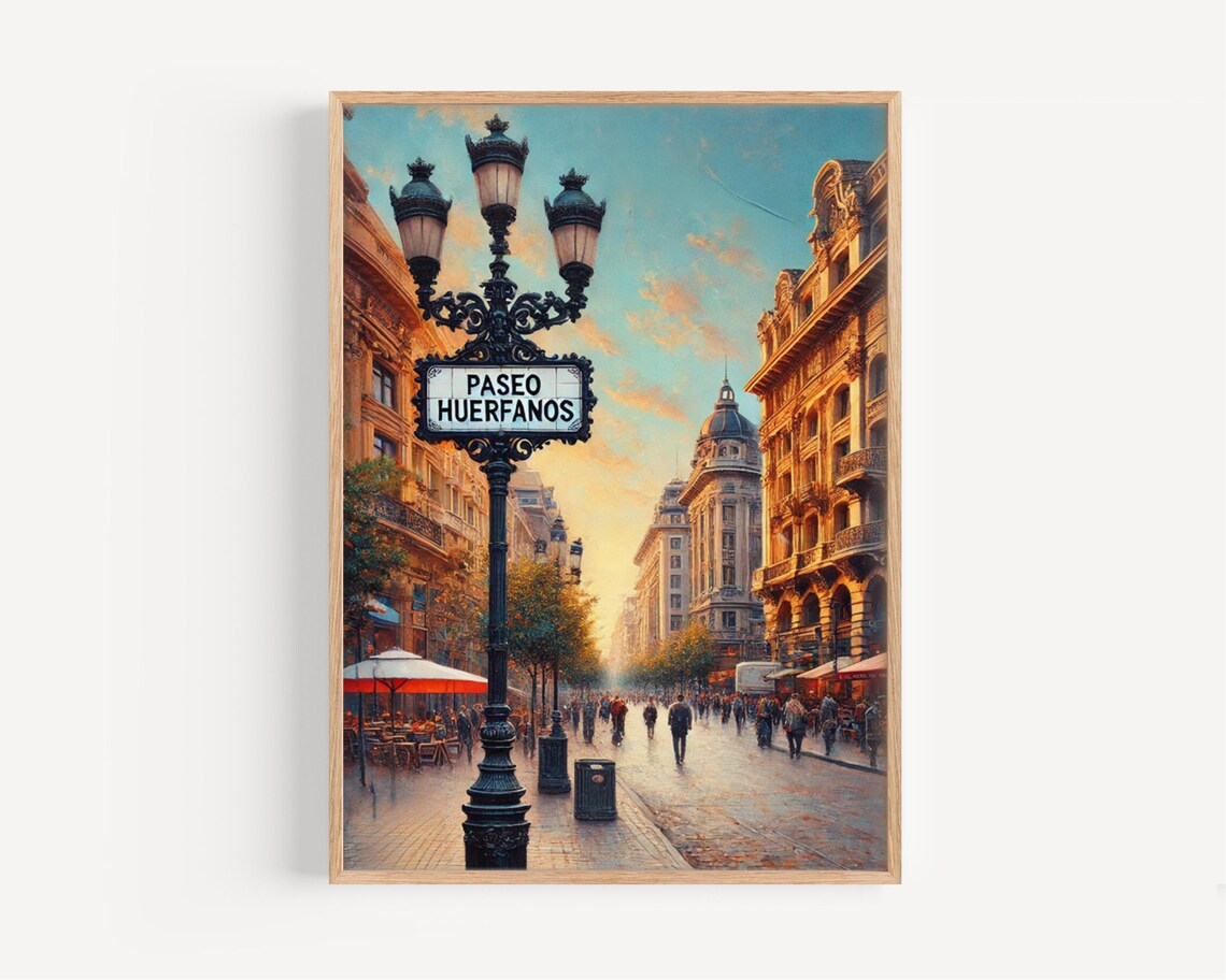 Santiago Chile Street Art Print Vibrant Cityscape Home Decor