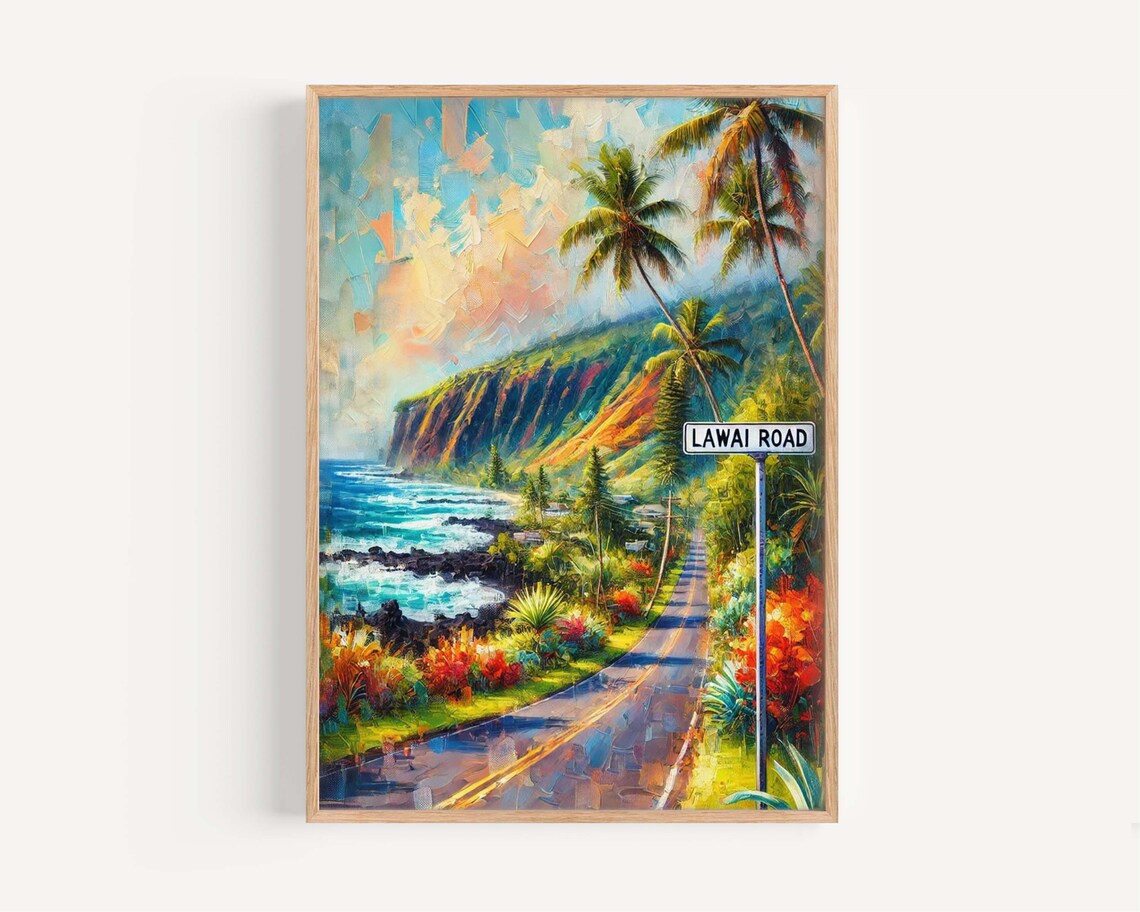 Lawai Road Kauai, Hawaii Travel Poster