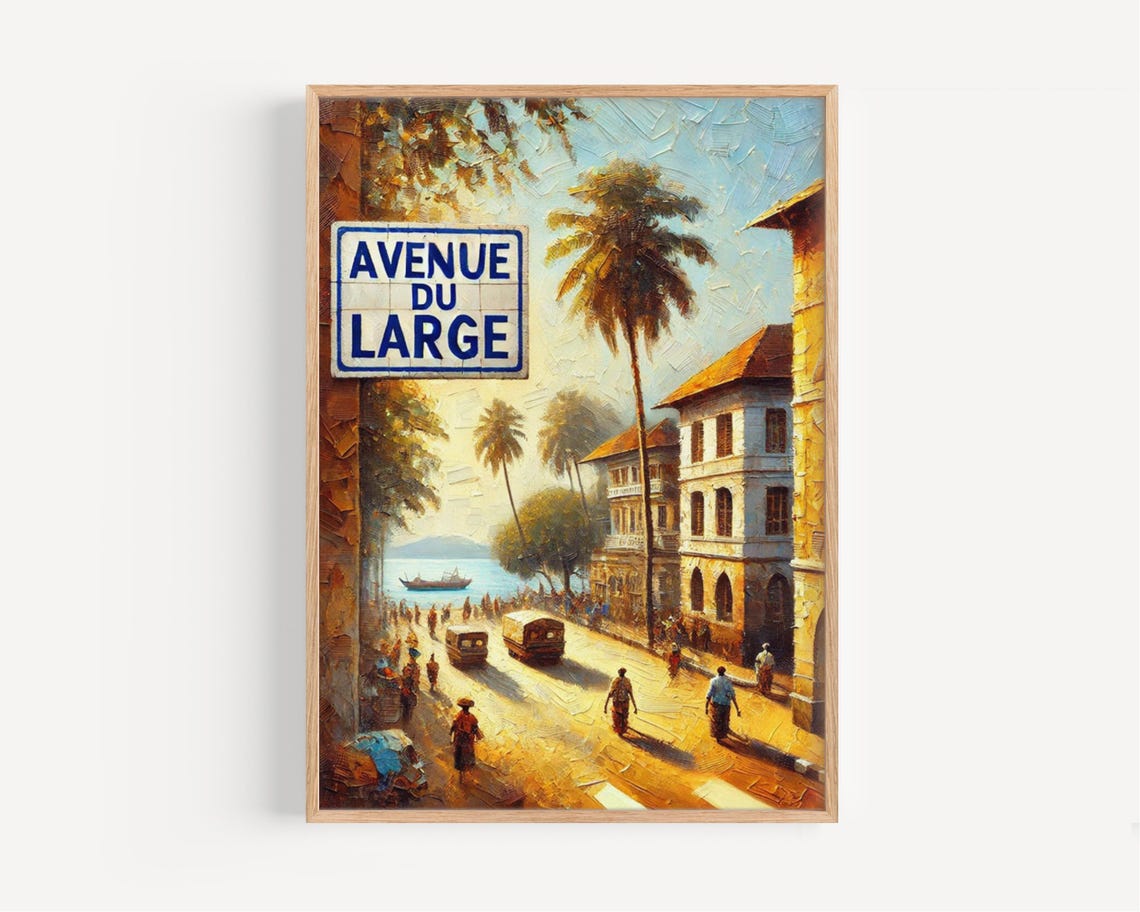 Bujumbura Burundi Print Avenue Du Large Fine Art Travel Poster