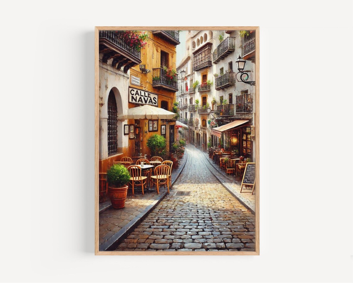 Granada Spain Street Sign Print, Calle Navas Travel