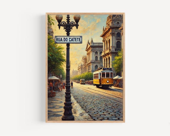 Rio De Janeiro Print Rua Do Catete Brazil Travel Poster