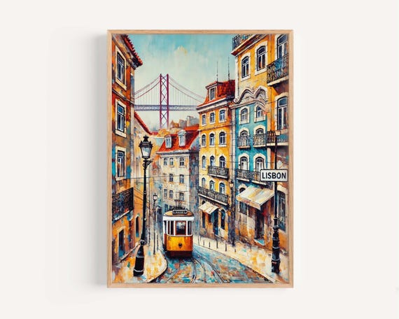 Lisbon Street Art Print Portugal Travel Poster
