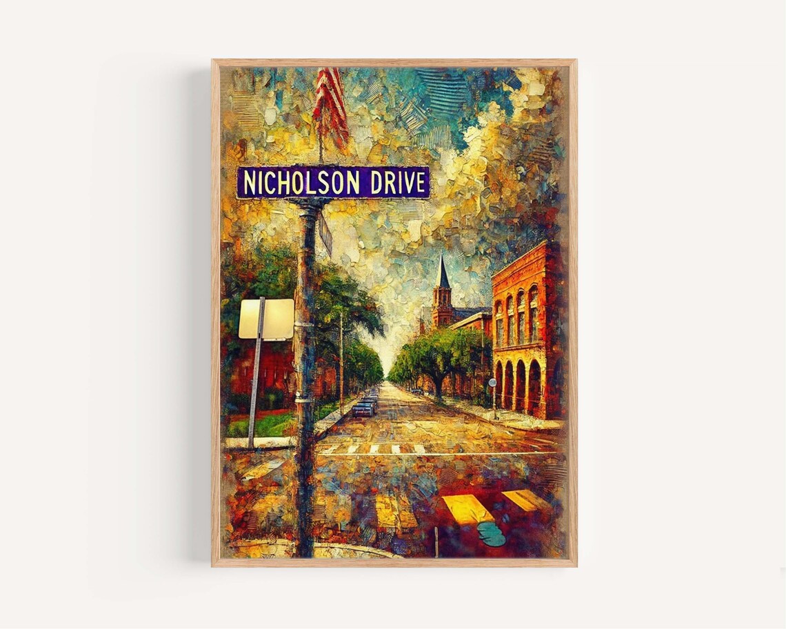 Nicholson Drive, Baton Rouge Travel Poster