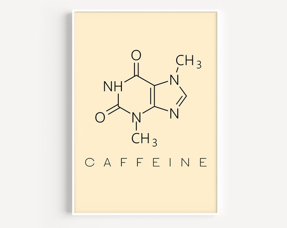 Elemental Caffeine Coffee Wall Art Minimalist Kitchen Wall Decor Coffee Bar Decor Coffee Gifts Poster