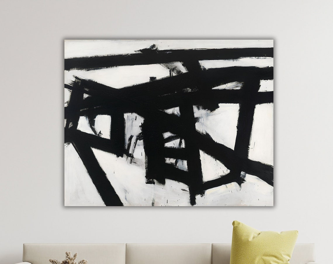 Franz Kline Large Black White Abstract Expressionist Art Poster