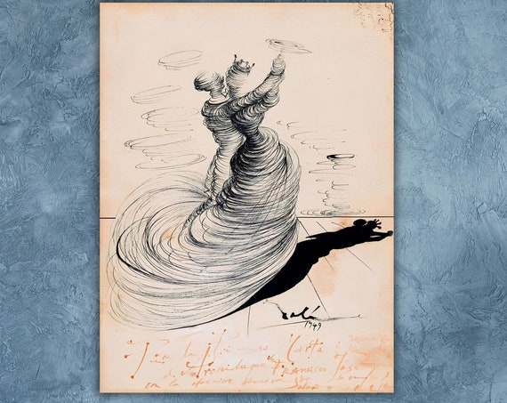 Salvador Dali Wall Art Salvador Dali Due Ballerini Print Art Reproduction Print Arts Housewarming Gift Modern Wall Art Decor