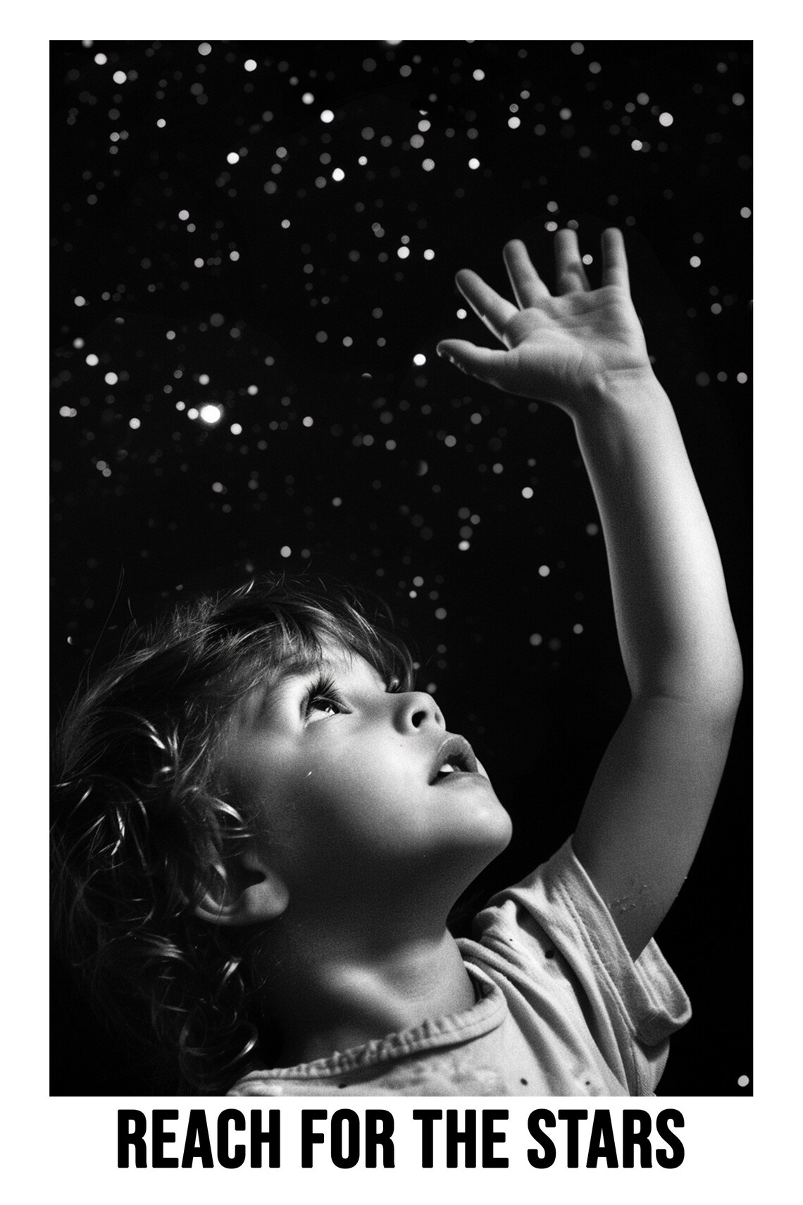 Young Child Reaching Toward Stars Reach For The Stars Poster - Image 2