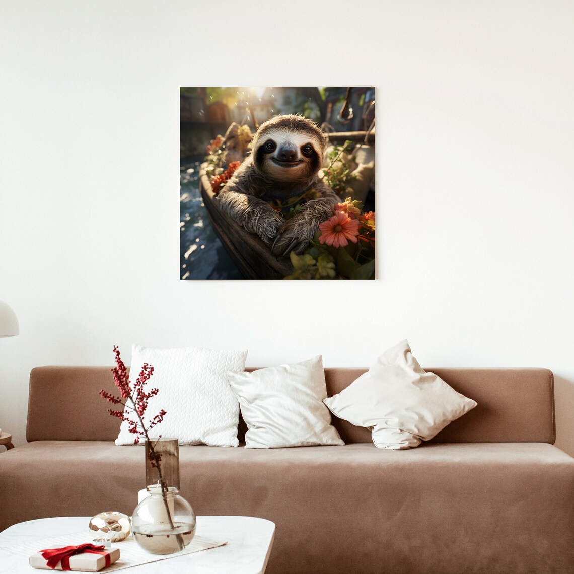 Summer Time Sloth Animal Art Print, Cute Gift - Image 2