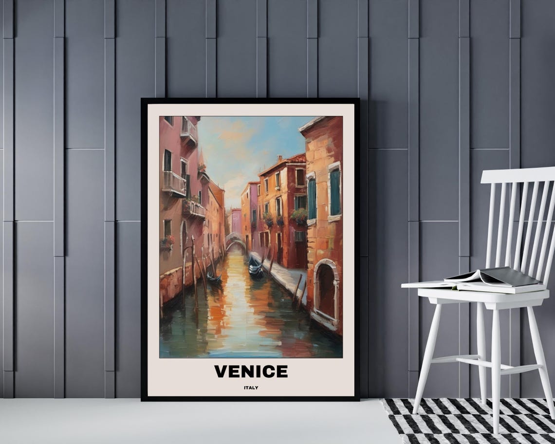 Venice Italy Travel Poster, Romantic Wall Art - Image 4
