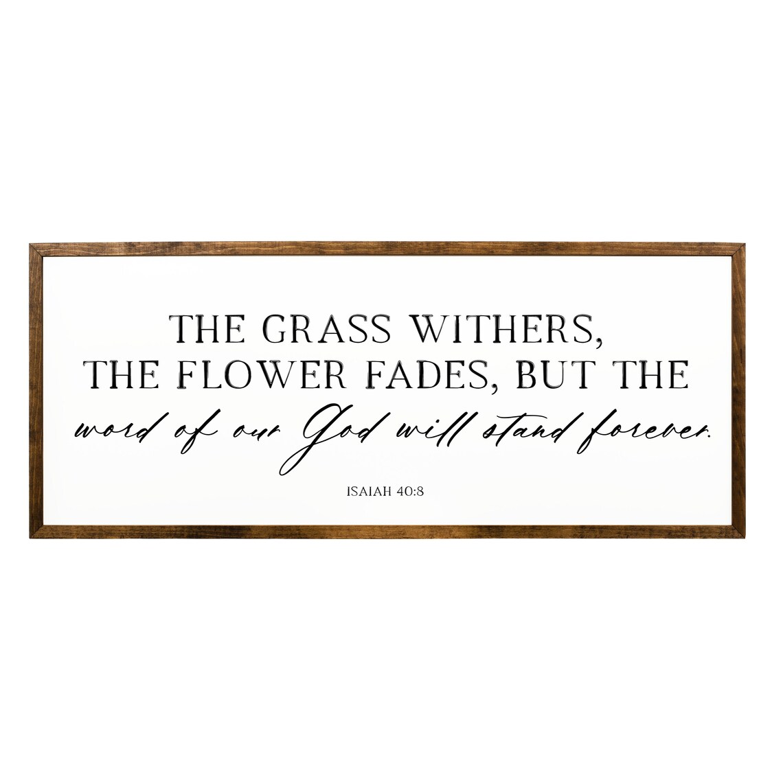 God Will Stand Forever Isaiah 40:8 Farmhouse Scripture Poster - Image 2