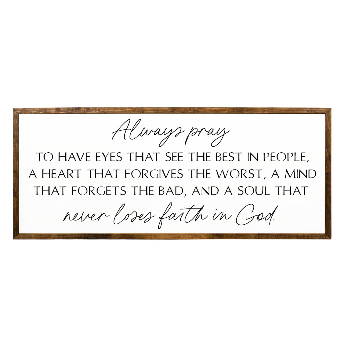 Always Pray To Have Eyes That See Inspirational Wall Art Print - Image 2
