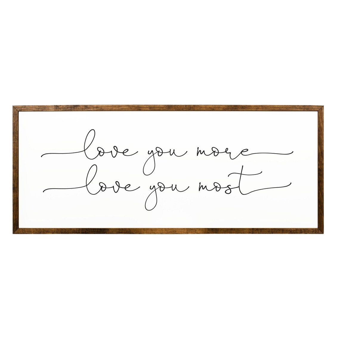 Love You More Sign, Bedroom Wall Decor Art Print - Image 2