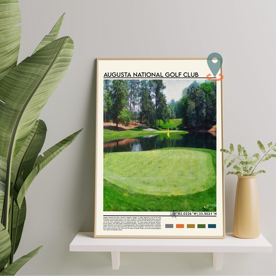 Augusta National Golf Club Georgia Masters Course Travel Poster - Image 3