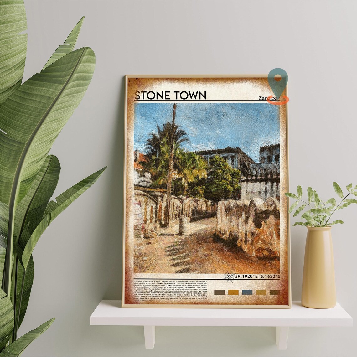 Stone Town Zanzibar Historic Street Stone Walls Travel Poster - Image 4
