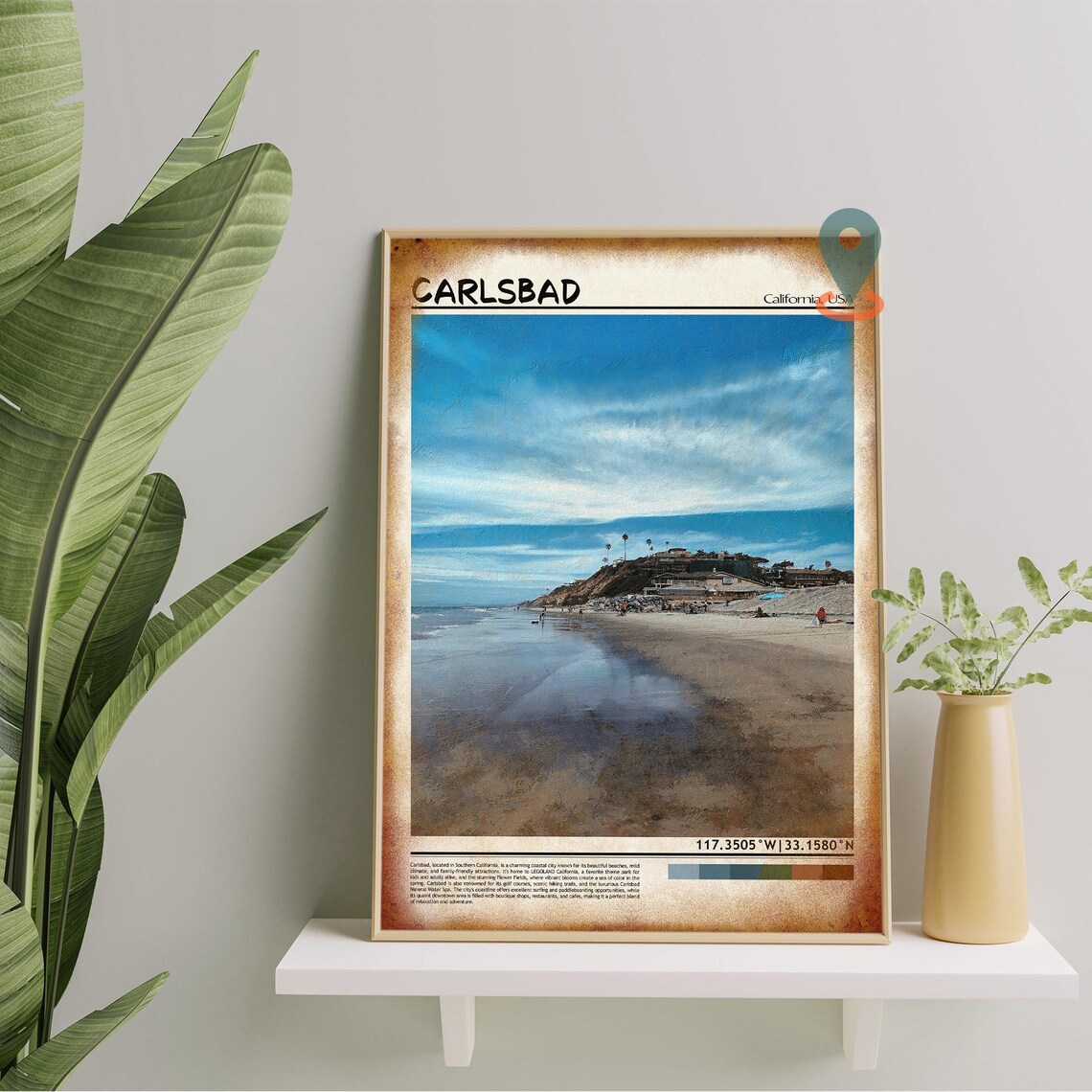 Carlsbad Print Carlsbad Wall Art Carlsbad Poster Carlsbad Photo Carlsbad Poster Print Carlsbad Travel Poster Carlsbad California - Image 2
