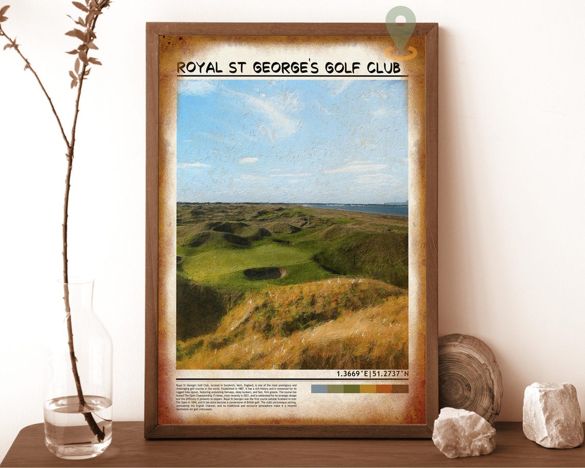 Royal St Georges Golf Club Sandwich Kent England Links Poster - Image 6