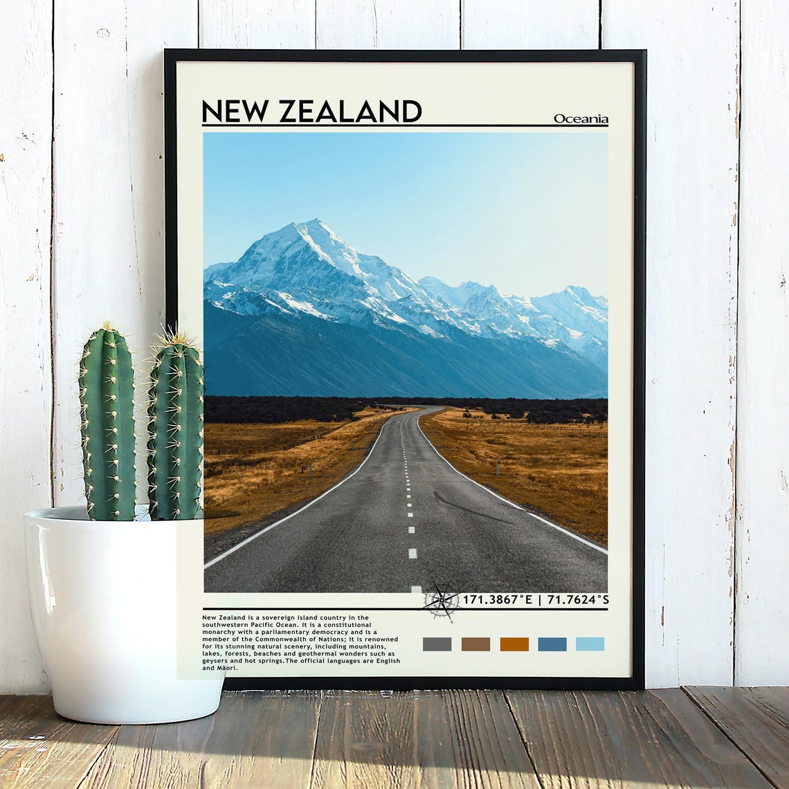 New Zealand Print Vintage Poster New Zealand Art New Zealand Poster New Zealand Photo New Zealand Poster Print Auckland Poster - Image 4
