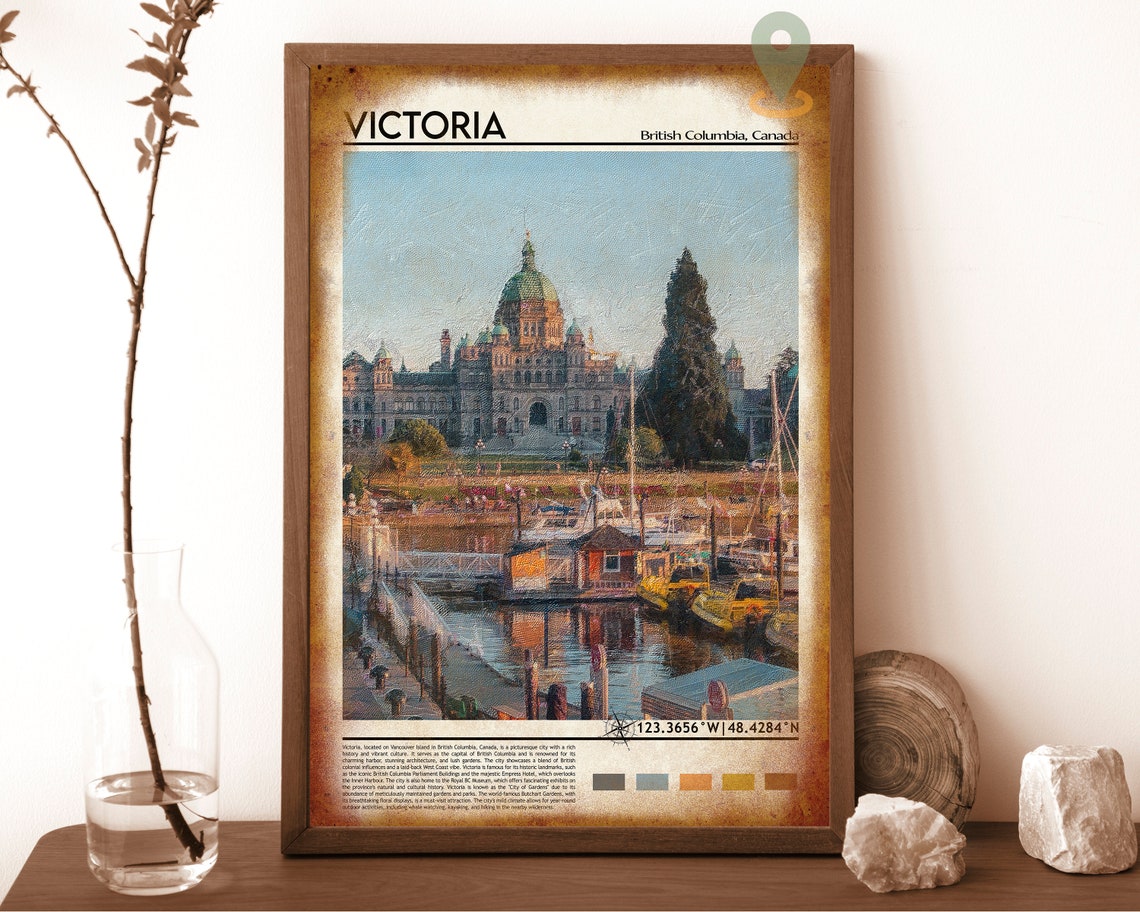 Victoria Print Victoria Poster Victoria Wall Art Victoria Travel Victoria Art Print Victoria Artwork Victoria Photo British Colombia - Image 6
