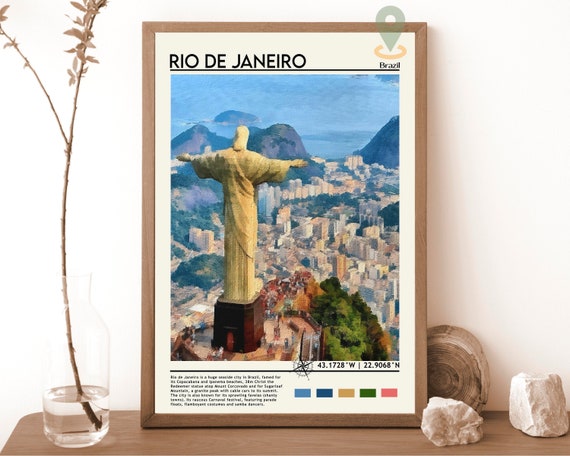 Rio De Janeiro Print Vintage Poster Rio De Janeiro Art Rio De Janeiro Poster Rio De Janeiro Photo Rio De Janeiro Art Brazil Poster