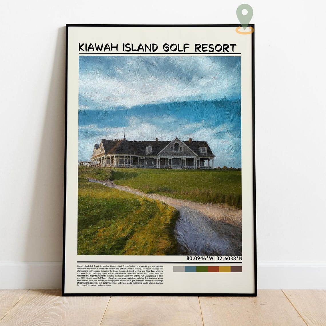 Kiawah Island Golf Club Travel Print Wall Art Kiawah Island Golf Club Wall Hanging Home Dcor Kiawah Island Art Gift Art Lovers Golf Art - Image 4