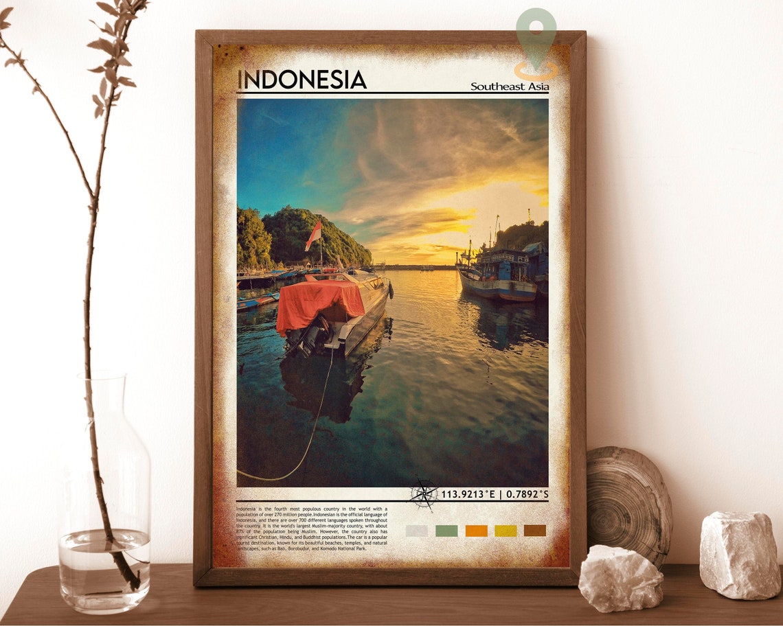Indonesia Print Indonesia Art Indonesia Poster Indonesia Photo Indonesia Poster Print Indonesia Painting Jakarta Poster Jakarta City - Image 6