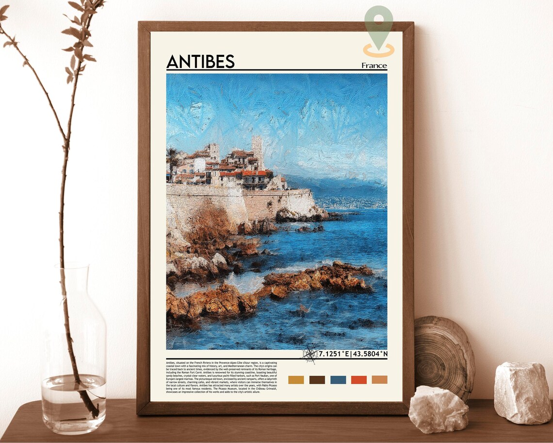 Antibes Print Antibes Poster Antibes Wall Art Antibes Travel Print Antibes Art Print Antibes Artwork Antibes Photo France Print