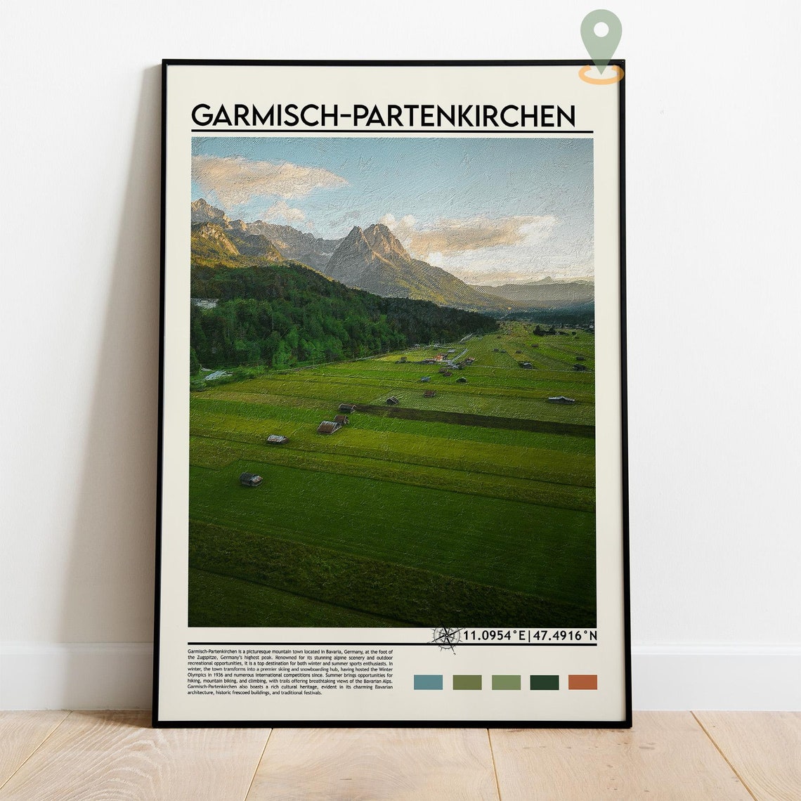 Garmisch-Partenkirchen Bavarian Alpine Meadow Zugspitze Poster - Image 4