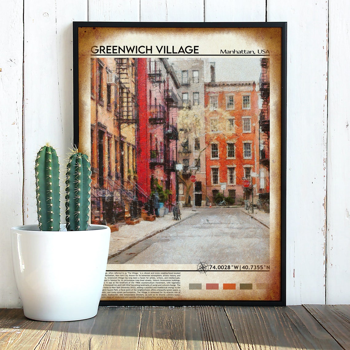 Greenwich Village Print Greenwich Village Poster Greenwich Village Wall Art Greenwich Village Travel Print Greenwich Village Art Print - Image 4