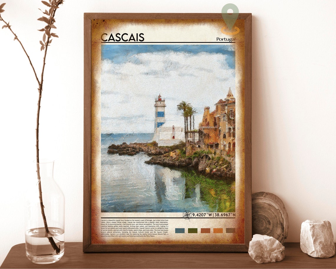 Cascais Print Cascais Poster Cascais Wall Art Cascais Travel Print Cascais Art Print Cascais Artwork Cascais Photo Portugal Print - Image 6