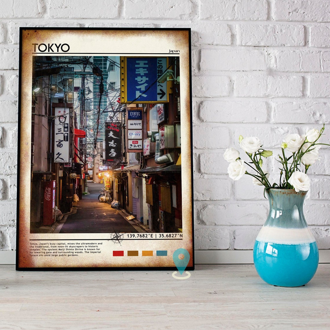 Tokyo Print Vintage Poster Tokyo Wall Art Tokyo Poster Tokyo Photo Tokyo Poster Print Tokyo Wall Dcor Japan Poster Tokyo Cityscape - Image 4