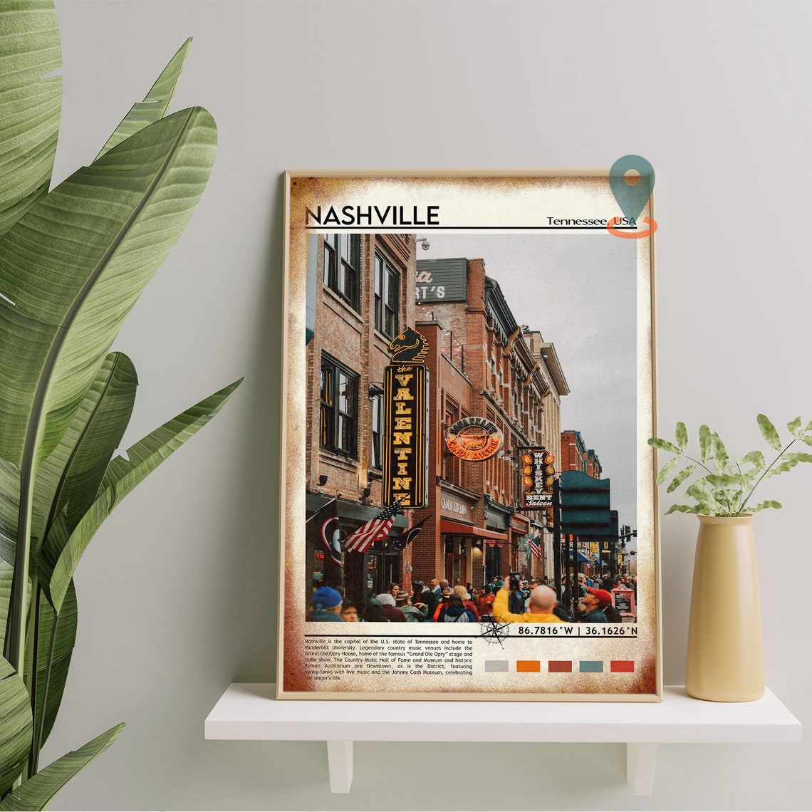 Nashville Print Nashville Art Nashville Poster Nashville Photo Nashville Poster Print Nashville Painting Tennessee Travel Poster - Image 2