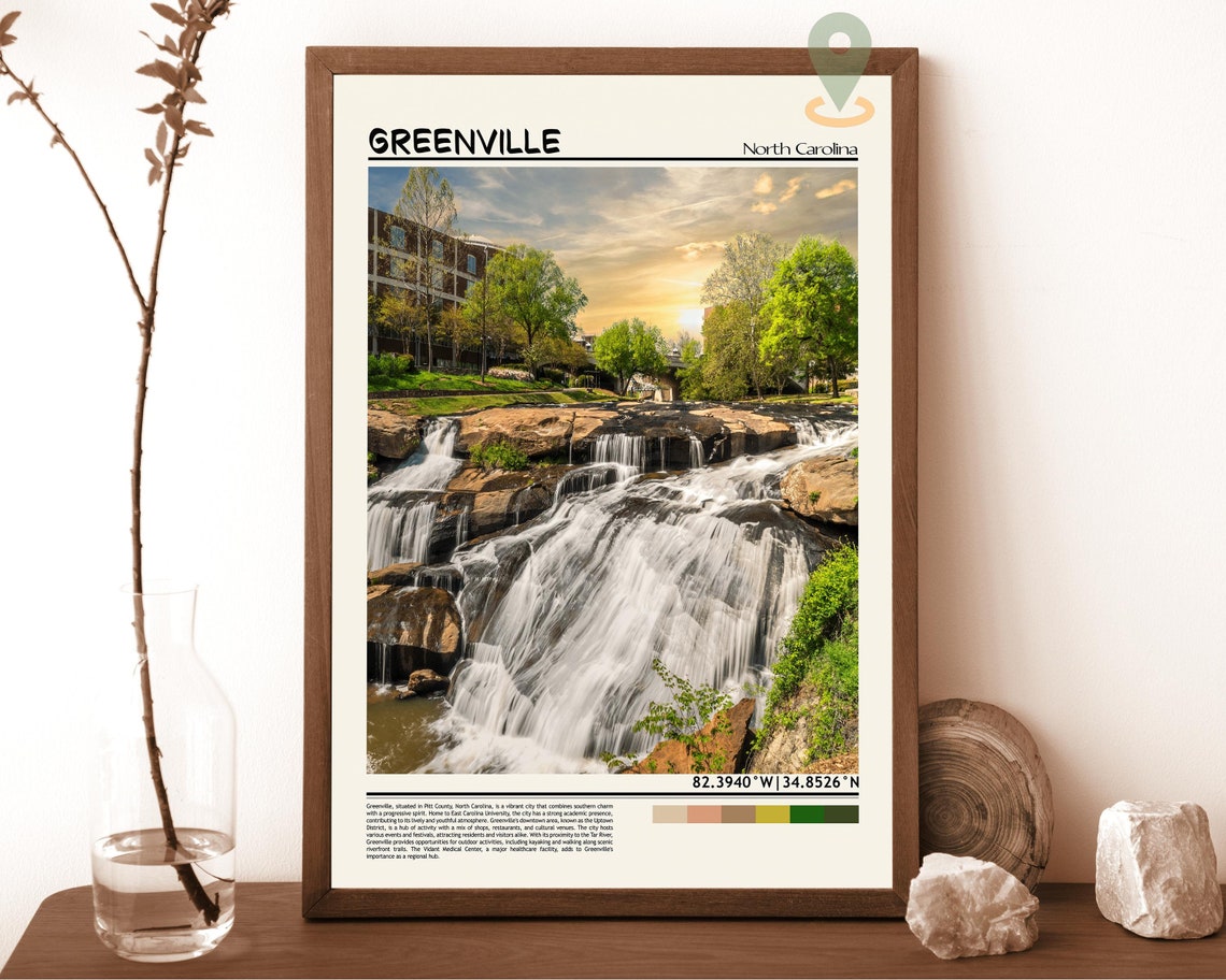 Greenville Art Greenville Artwork Greenville Map Greenville Photo Greenville Poster Greenville Print Greenville South Carolina Art