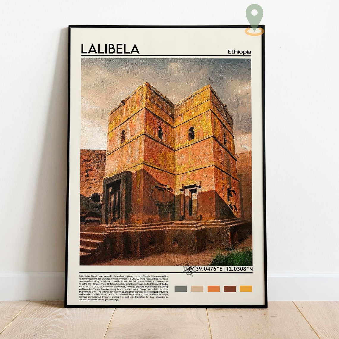 Lalibela Print Lalibela Poster Lalibela Wall Art Lalibela Travel Lalibela Art Print Lalibela Artwork Lalibela Photo Ethiopia Print - Image 2