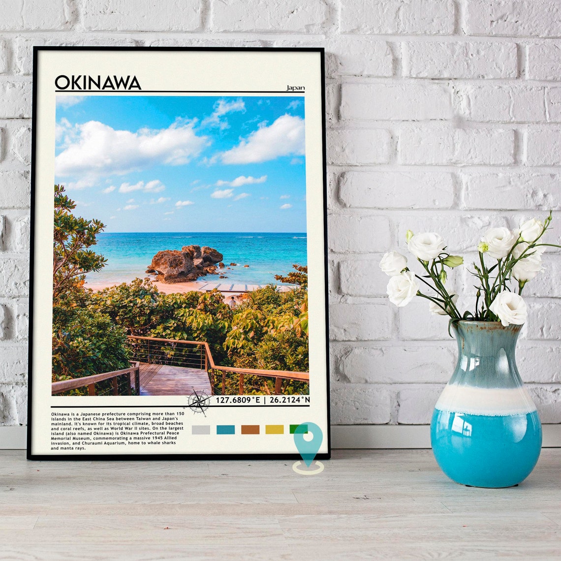 Okinawa Print Vintage Poster Okinawa Wall Art Okinawa Poster Okinawa Photo Okinawa Poster Print Okinawa Poster Japan Print - Image 3
