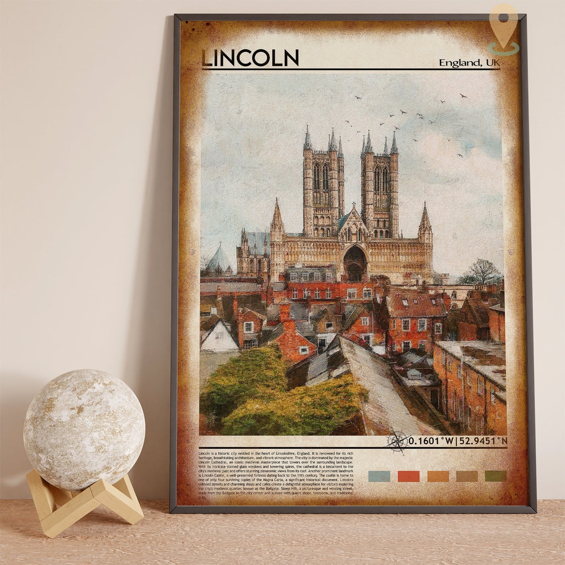 Lincoln Print Lincoln Poster Lincoln Wall Art Lincoln Travel Print Lincoln Art Print Lincoln Artwork Lincoln Photo England Print - Image 4