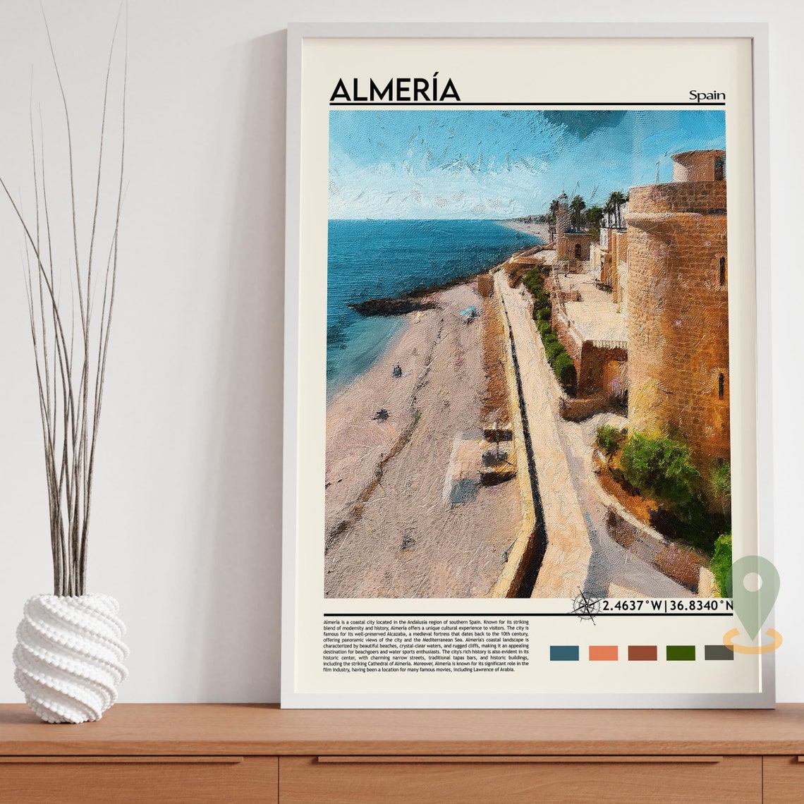 Almeria Print Almeria Poster Almeria Wall Art Almeria Travel Print Almeria Art Print Almeria Artwork Almeria Photo Spain Travel Print - Image 5